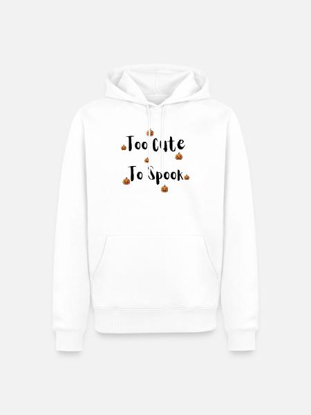 Spooky Pumpkin Scatter - Männer Premium Bio Hoodie - Weiß