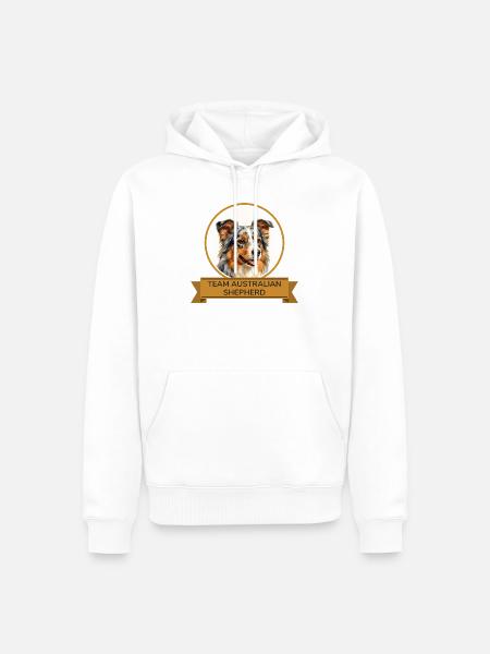 Team Australian Shepherd - Männer Premium Bio Hoodie - Weiß