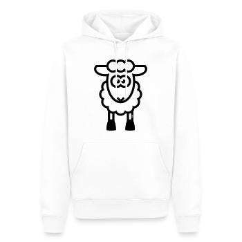 Schaf / Schäfchen / Lamm / Lämmchen (Black) - Männer Premium Bio Hoodie - Weiß - Vorne - Nico (187cm)