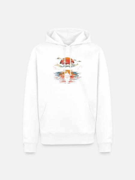 Rudern - Männer Premium Bio Hoodie - Weiß
