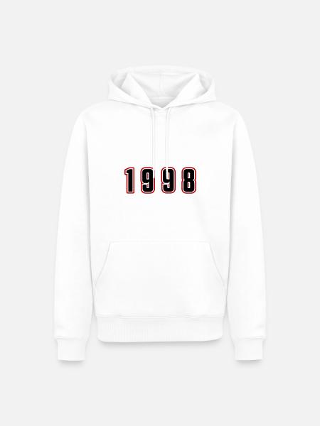 1998 Year Number - Men’s Premium Organic Hoodie - white