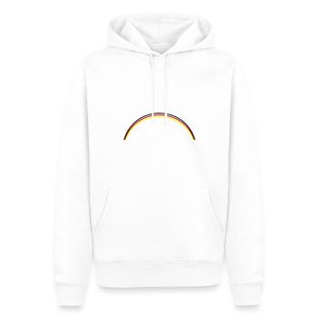 Ligne de symbole du drapeau de l’Allemagne - Sweat à capuche Premium bio Homme - blanc - Devant - Nico (187cm)