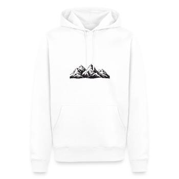Berge Symbol Icon - Männer Premium Bio Hoodie - Weiß - Vorne - Nico (187cm)