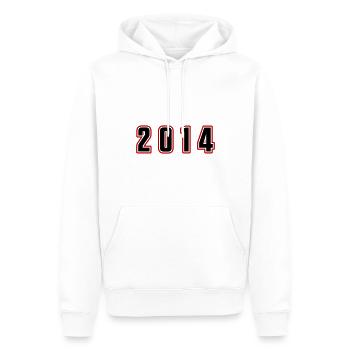 2014 Jahr Zahl - Männer Premium Bio Hoodie - Weiß - Vorne - Nico (187cm)