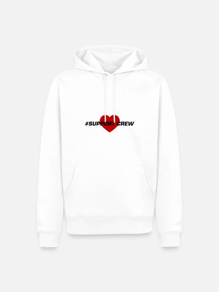Support Crew Heart Love - Men’s Premium Organic Hoodie - white