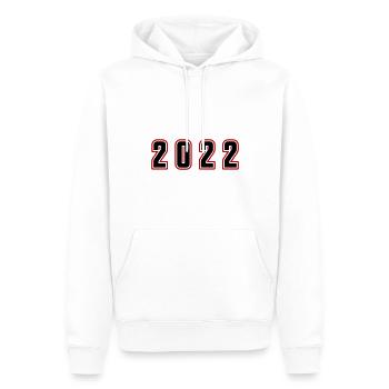 2022 Jahr Zahl - Männer Premium Bio Hoodie - Weiß - Vorne - Nico (187cm)