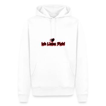 Ich Liebe Dich Spruch Valentinstag - Männer Premium Bio Hoodie - Weiß - Vorne - Nico (187cm)