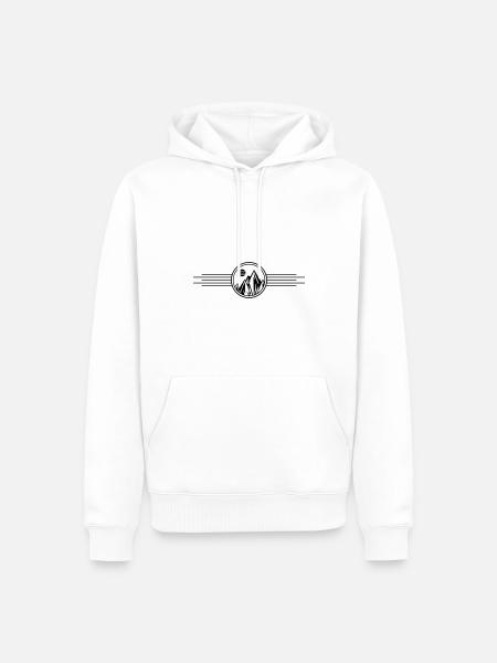 Mountains Symbol - Men’s Premium Organic Hoodie - white