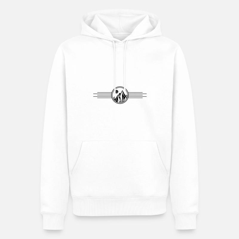 Berge Symbol - Männer Premium Bio Hoodie - Weiß