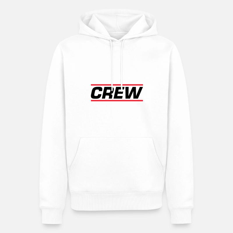 Conception de l’équipage - Sweat à capuche Premium bio Homme - blanc