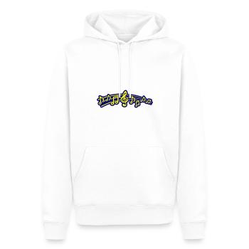Notes de musique Symbole Musique - Sweat à capuche Premium bio Homme - blanc - Devant - Nico (187cm)