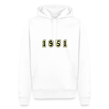 1951 Jahr Zahl - Männer Premium Bio Hoodie - Weiß - Vorne - Nico (187cm)