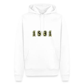 1991 Year Number - Men’s Premium Organic Hoodie - white - Front - Nico (187cm)