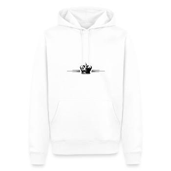 Krone Linie - Männer Premium Bio Hoodie - Weiß - Vorne - Nico (187cm)