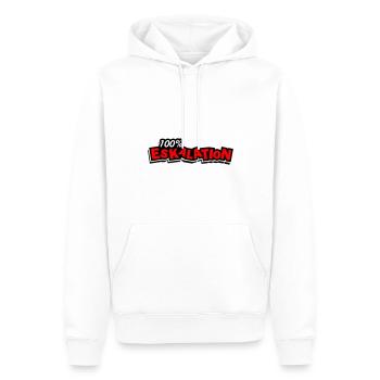 Eskalation 100% - Männer Premium Bio Hoodie - Weiß - Vorne - Nico (187cm)