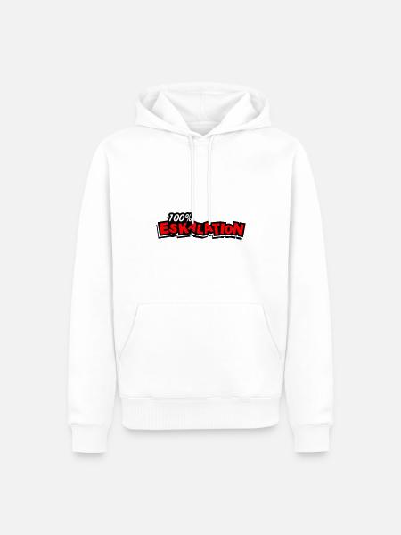 Eskalation 100% - Männer Premium Bio Hoodie - Weiß