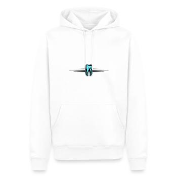 Dentiste Tooth Icon - Sweat à capuche Premium bio Homme - blanc - Devant - Nico (187cm)