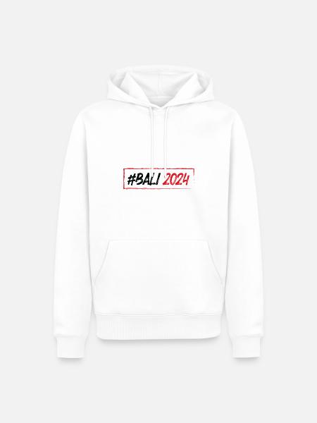 Bali 2024 - Sweat à capuche Premium bio Homme - blanc