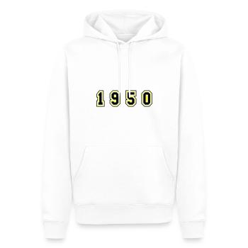 1950 Jahr Zahl - Männer Premium Bio Hoodie - Weiß - Vorne - Nico (187cm)