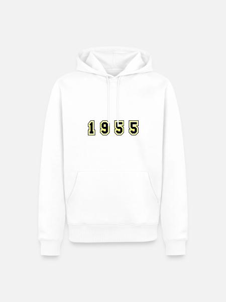 1955 Year Number - Men’s Premium Organic Hoodie - white
