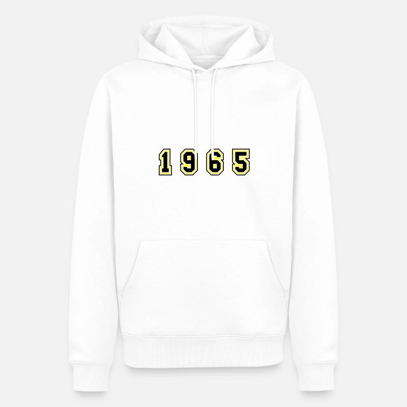 Numéro de l’année 1965 - Sweat à capuche Premium bio Homme - blanc