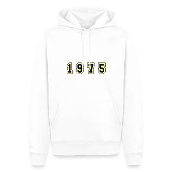 1975 Jahr Zahl - Männer Premium Bio Hoodie - Weiß - Vorne - Nico (187cm)