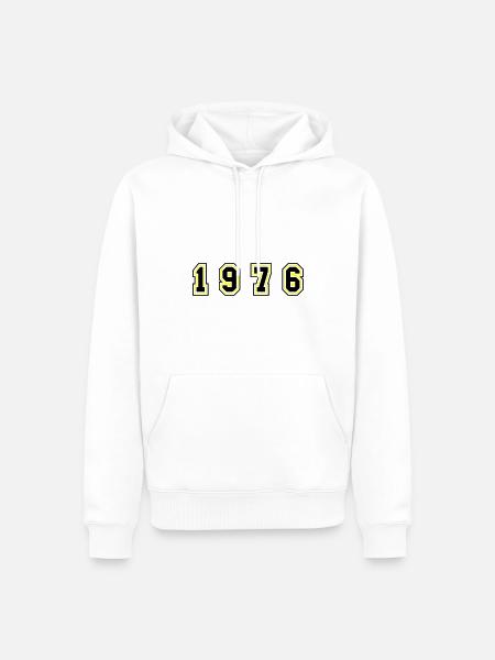1976 Year Number - Men’s Premium Organic Hoodie - white