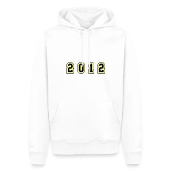 Numéro de l’année 2012 - Sweat à capuche Premium bio Homme - blanc - Devant - Nico (187cm)