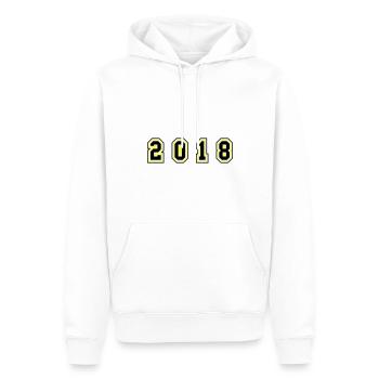 2018 Year Number - Men’s Premium Organic Hoodie - white - Front - Nico (187cm)