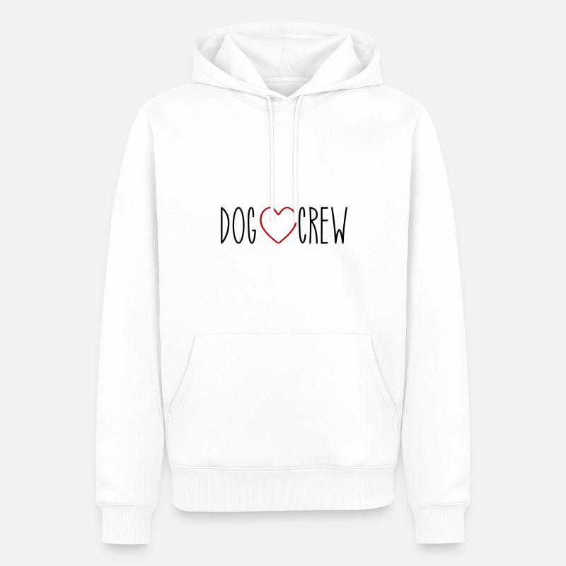 Coeur d’équipage de chien - Sweat à capuche Premium bio Homme - blanc