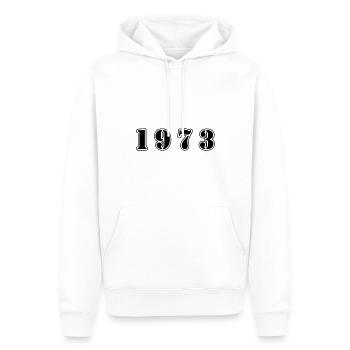 1973 year birthday - Men’s Premium Organic Hoodie - white - Front - Nico (187cm)