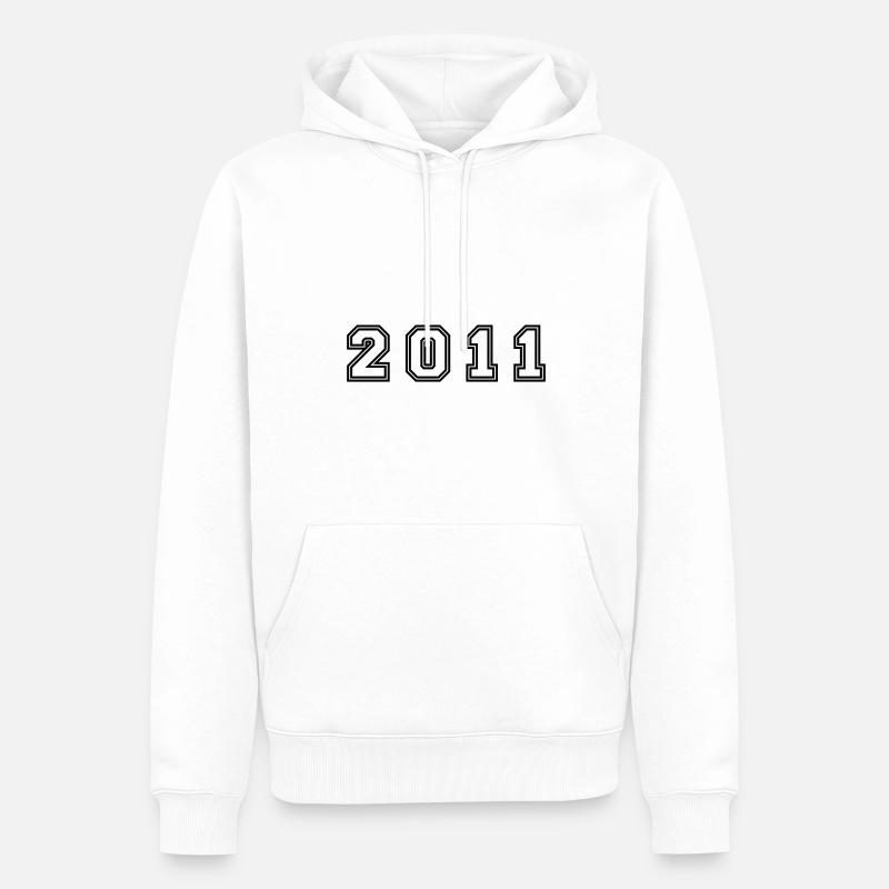 Numéro de l’année 2011 - Sweat à capuche Premium bio Homme - blanc
