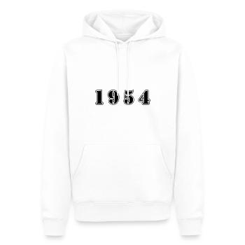1954 year birthday - Men’s Premium Organic Hoodie - white - Front - Nico (187cm)