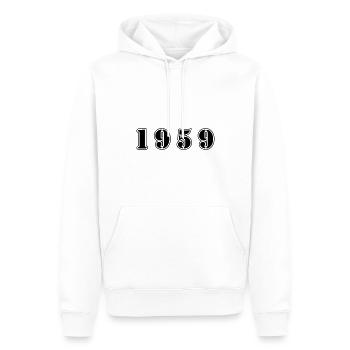 1959 year birthday - Men’s Premium Organic Hoodie - white - Front - Nico (187cm)