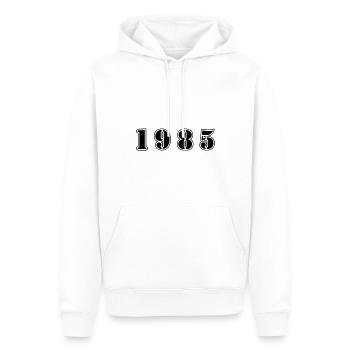 1985 Jahr Geburtstag - Männer Premium Bio Hoodie - Weiß - Vorne - Nico (187cm)