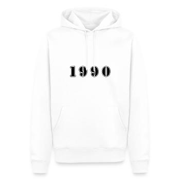 1990 year birthday - Men’s Premium Organic Hoodie - white - Front - Nico (187cm)