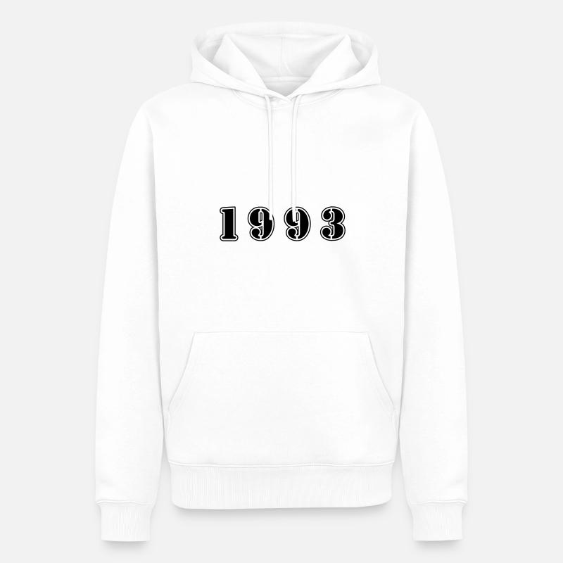 Anniversaire de 1993 - Sweat à capuche Premium bio Homme - blanc