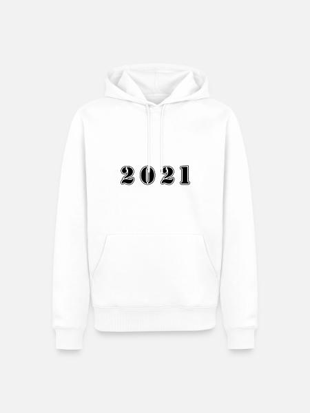 2021 year birthday - Men’s Premium Organic Hoodie - white