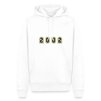 Numéro de l’année 2002 - Sweat à capuche Premium bio Homme - blanc - Devant - Nico (187cm)