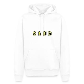Numéro de l’année 2006 - Sweat à capuche Premium bio Homme - blanc - Devant - Nico (187cm)
