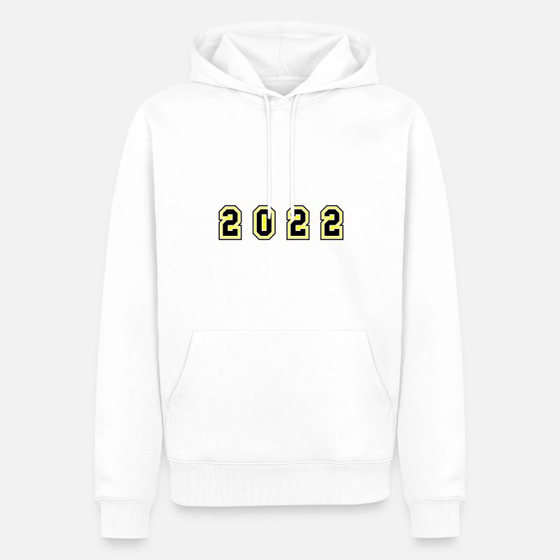 Numéro de l’année 2022 - Sweat à capuche Premium bio Homme - blanc