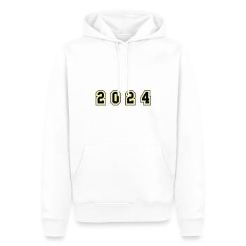 2024 Jahr Zahl - Männer Premium Bio Hoodie - Weiß - Vorne - Nico (187cm)