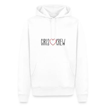 Girls Crew Herz - Männer Premium Bio Hoodie - Weiß - Vorne - Nico (187cm)