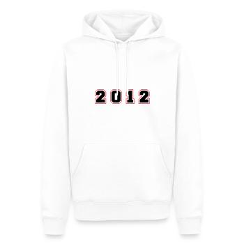 Numéro de l’année 2012 - Sweat à capuche Premium bio Homme - blanc - Devant - Nico (187cm)