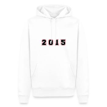 Numéro de l’année 2015 - Sweat à capuche Premium bio Homme - blanc - Devant - Nico (187cm)