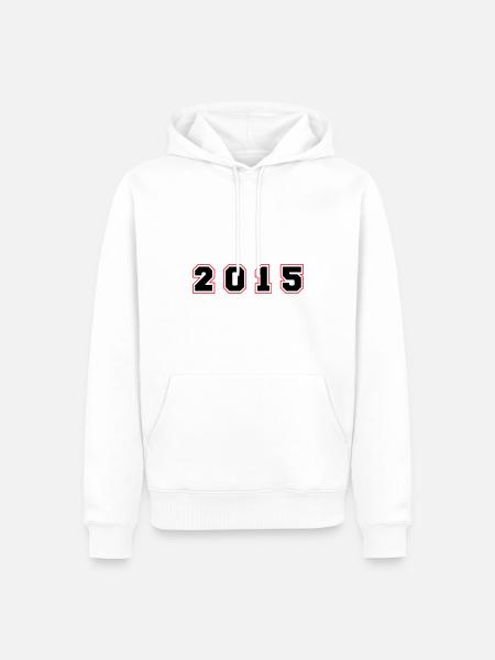 2015 Year Number - Men’s Premium Organic Hoodie - white