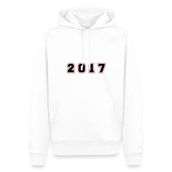 2017 Jahr Zahl - Männer Premium Bio Hoodie - Weiß - Vorne - Nico (187cm)