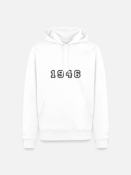 1946 Year Number - Men’s Premium Organic Hoodie - white