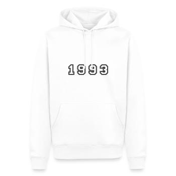 1993 Jahr Zahl - Männer Premium Bio Hoodie - Weiß - Vorne - Nico (187cm)