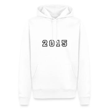 Numéro de l’année 2015 - Sweat à capuche Premium bio Homme - blanc - Devant - Nico (187cm)